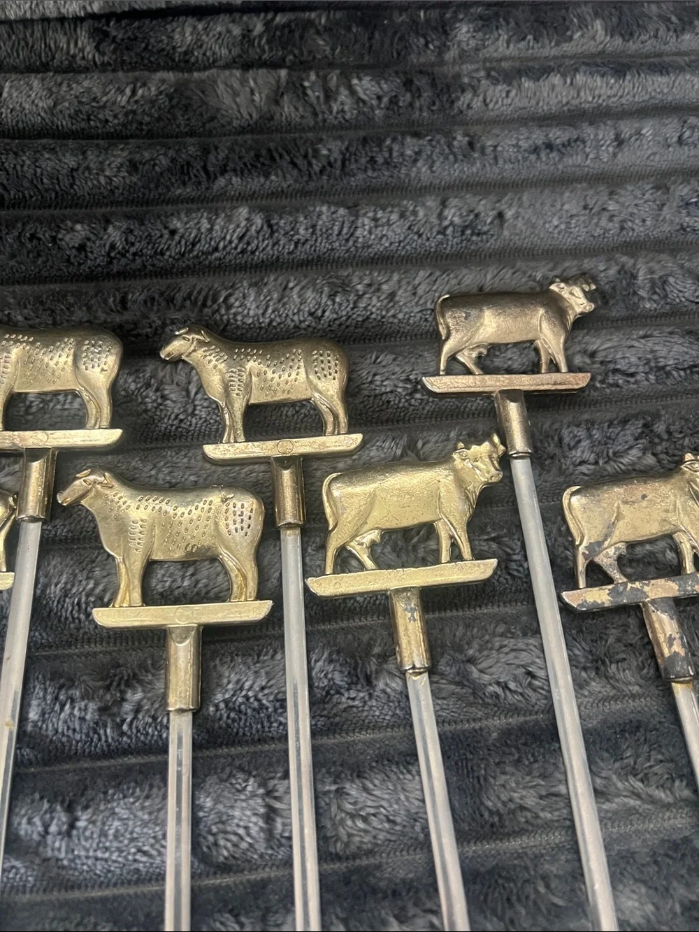 BBQ Williams Sonoma Brass Animal Skewers 12 total